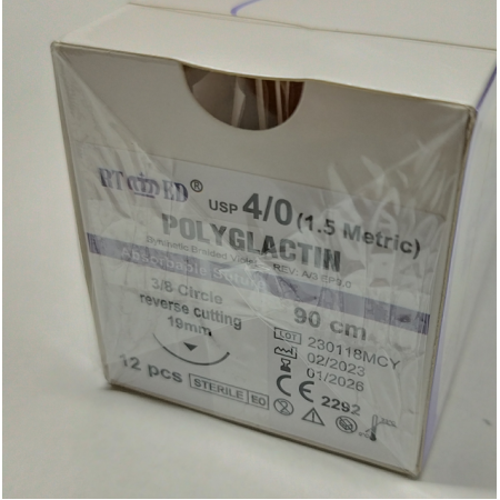 Polyglactin 4/0 90 cm (12 db)